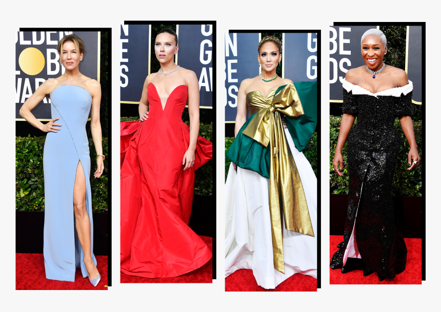 Image May Contain Scarlett Johansson Cynthia Erivo - Dresses At The Golden Globes 2020, HD Png Download, Free Download