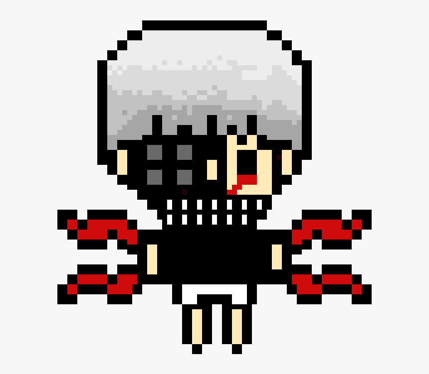 Kaneki Tokyo Ghoul Pixel Art, HD Png Download, Free Download