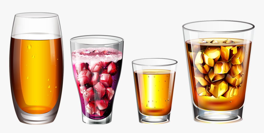 4 Different Drinks - Different Containers, HD Png Download, Free Download