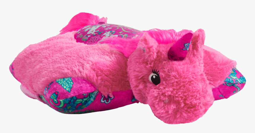 Pillow Pets Colorful Pink Unicorn Sleeptime Lite Open, HD Png Download, Free Download