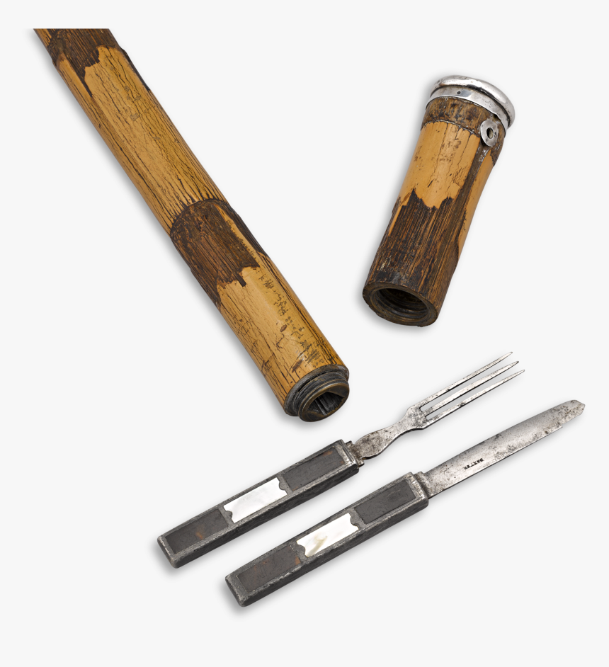 Picnicker’s Fork And Knife Cane - Marking Tools, HD Png Download, Free Download