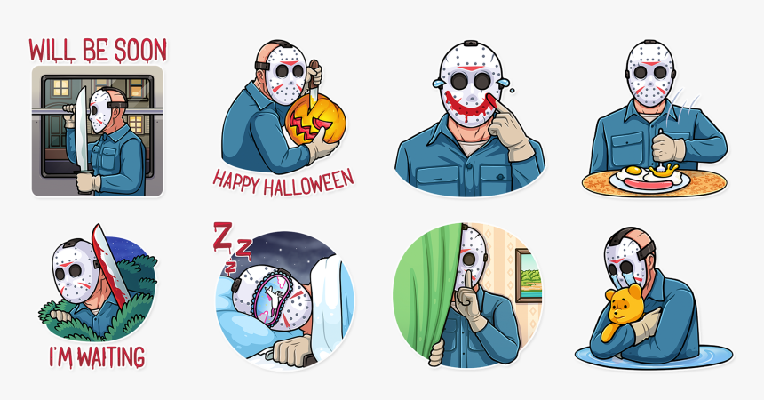 Whatsapp Sticker Jason, HD Png Download, Free Download