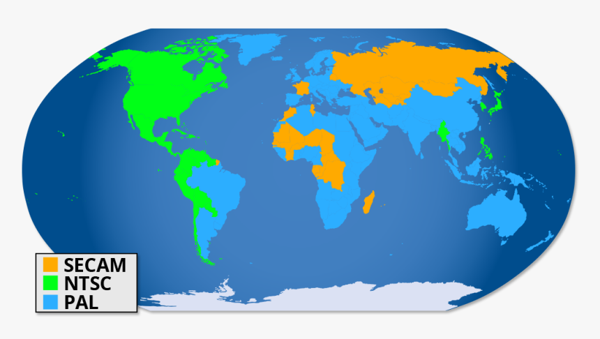 Tv Broadcast Systems - Open Access World Map, HD Png Download, Free Download