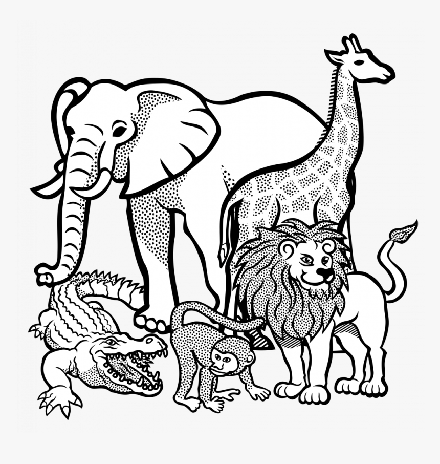 Nice Elephant Drawing Outline Collection Of Free Elephants - Animals Clipart Black And White Png, Transparent Png, Free Download