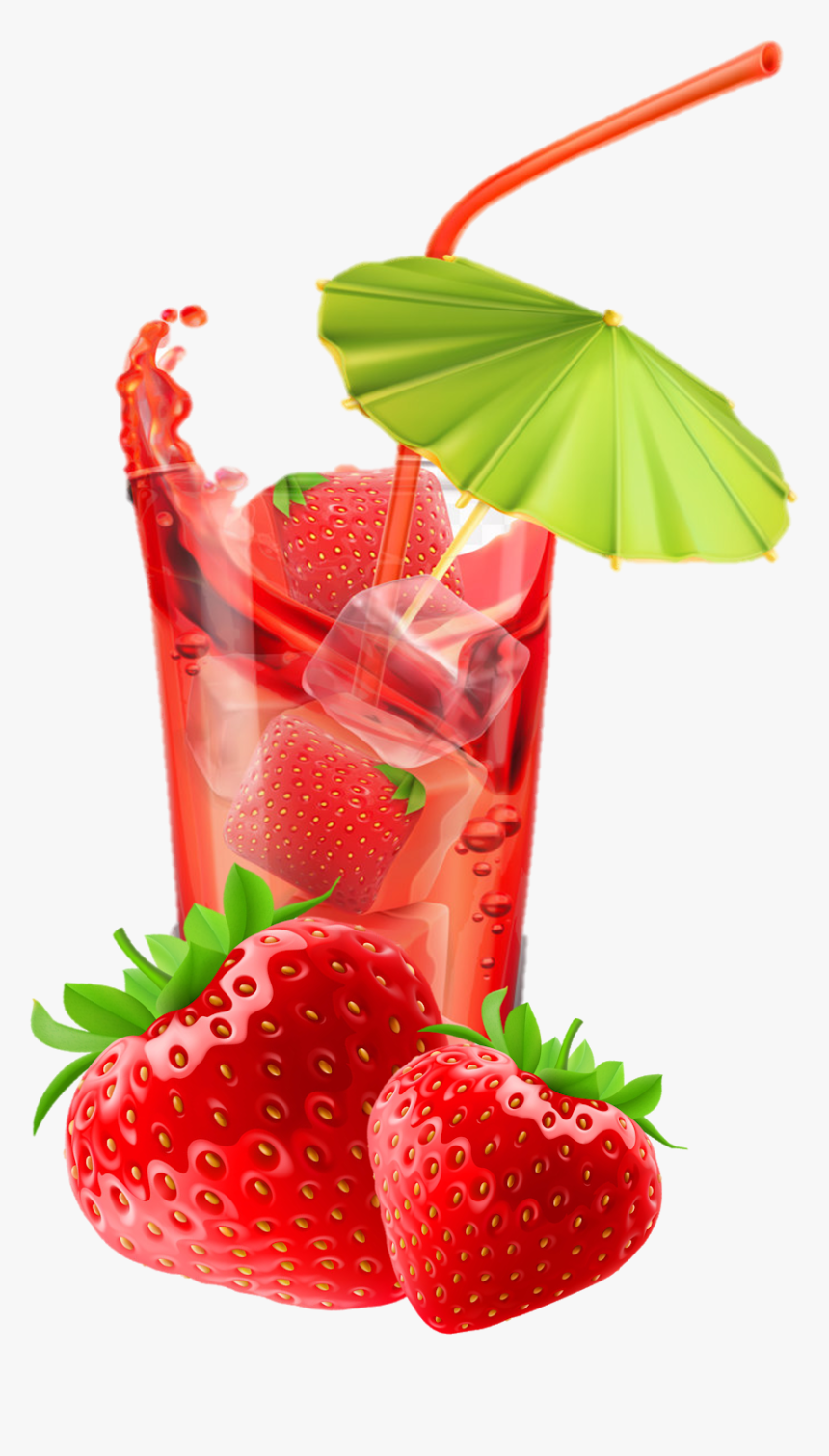 Strawberry Juice Clipart, HD Png Download, Free Download