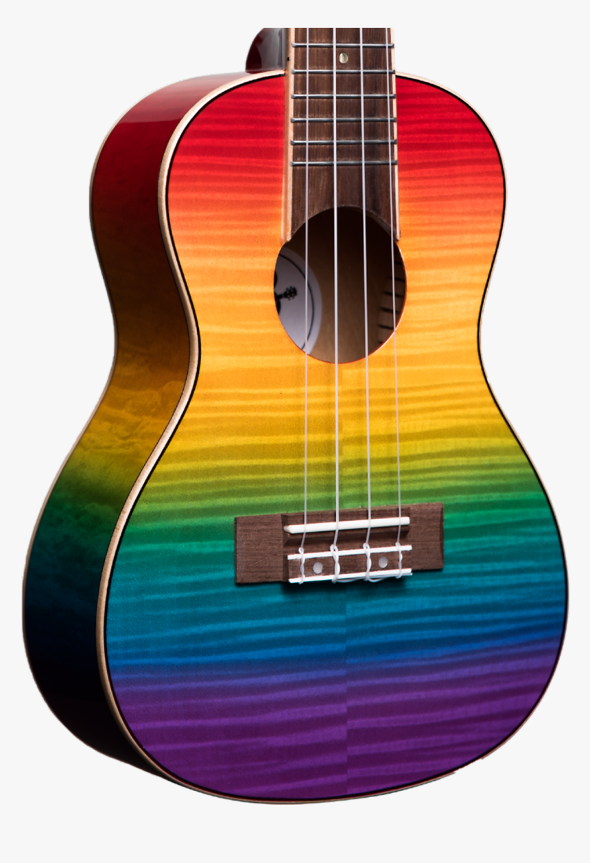 Amahi Penguin Flamed Maple With Rainbow Shading- Concert - Acoustic Guitar, HD Png Download, Free Download