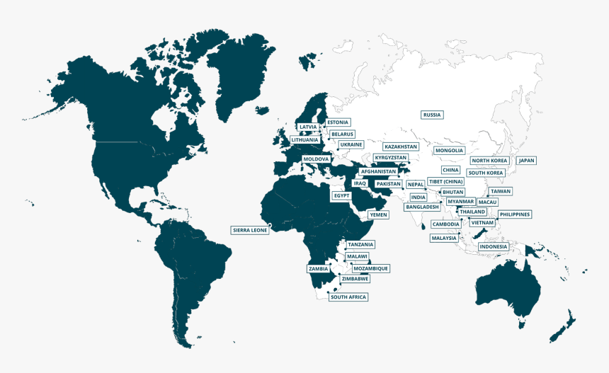 World Map Vector Russia, HD Png Download, Free Download