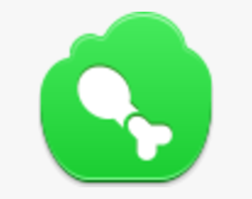 Free Green Cloud Chicken Leg Image - Mac Os Phone Icon, HD Png Download, Free Download