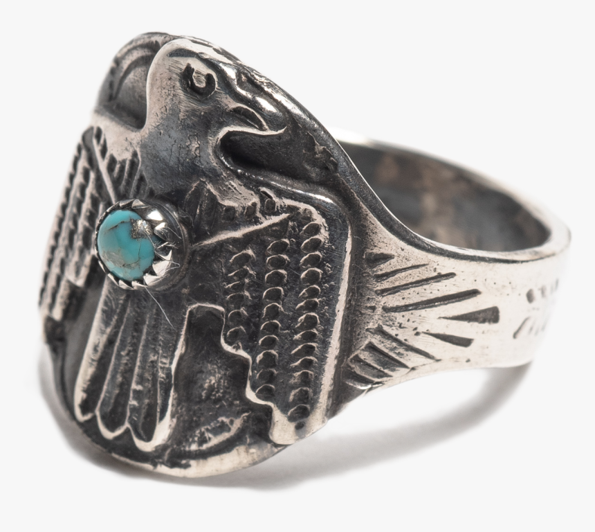 Sterling Silver Vintage Sterling Silver Navajo Thunderbird - Titanium Ring, HD Png Download, Free Download