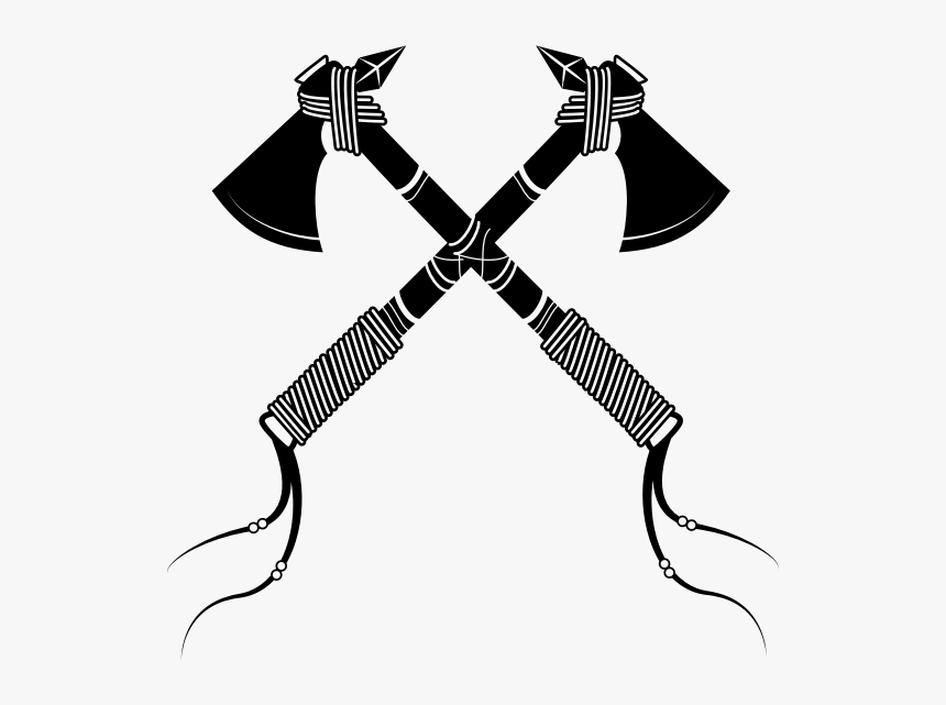 Two Tribal Axes - Silhouette, HD Png Download, Free Download