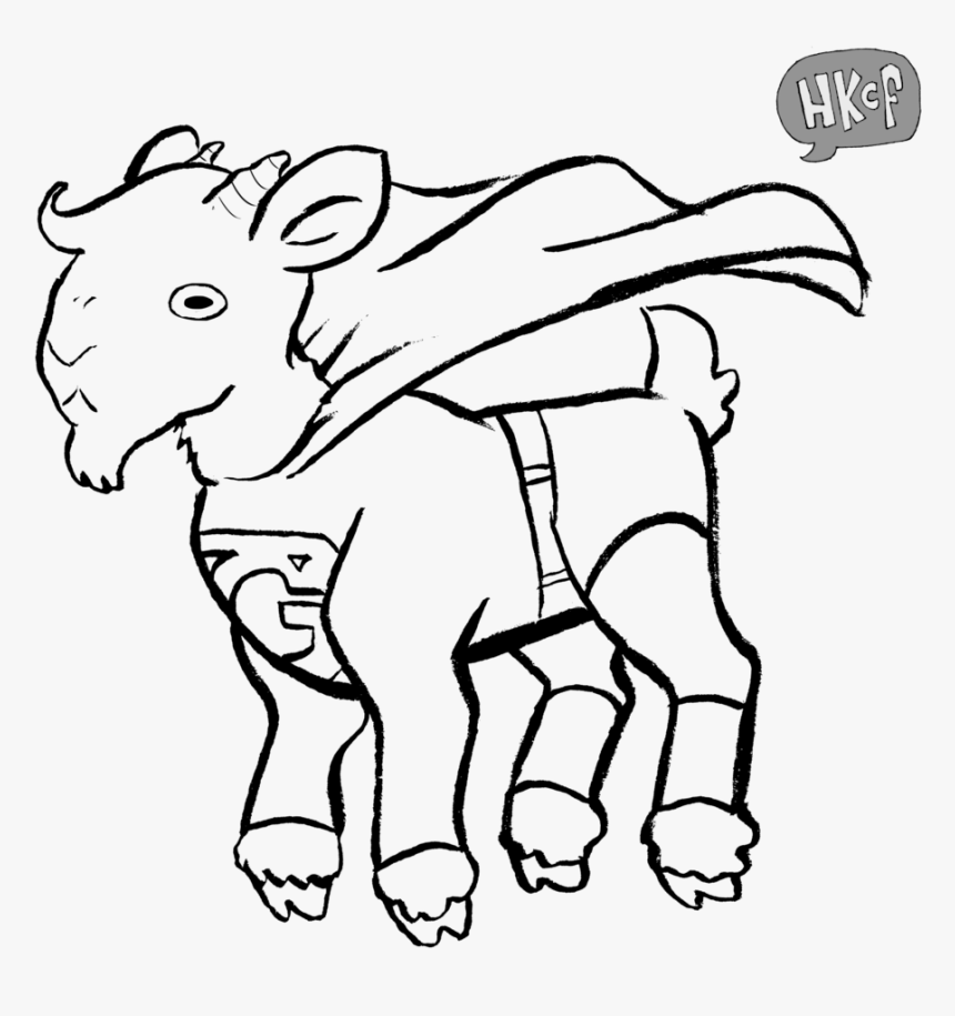 B&w Super Goat, HD Png Download, Free Download