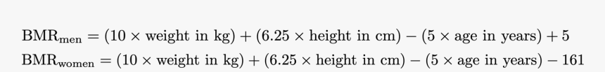 Harris And Benedict 1918 Roku Equation, HD Png Download, Free Download