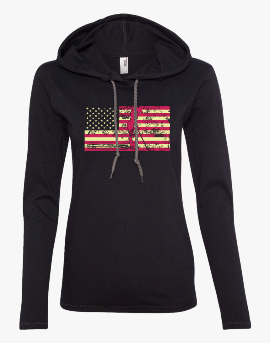 Female Golfer Silhouette On The American Flag Ladies - Enneagram 1 Shirt, HD Png Download, Free Download
