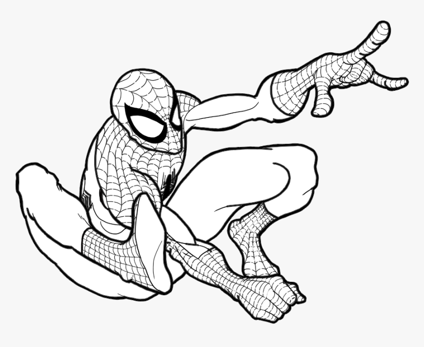 Homem Aranha Para Colorir , Png Download - Super Hero Coloring Pages, Transparent Png, Free Download