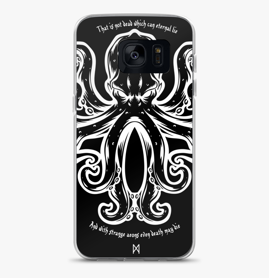 Cthulhu White Mockup Case On Phone Default Samsung - Mobile Phone Case, HD Png Download, Free Download