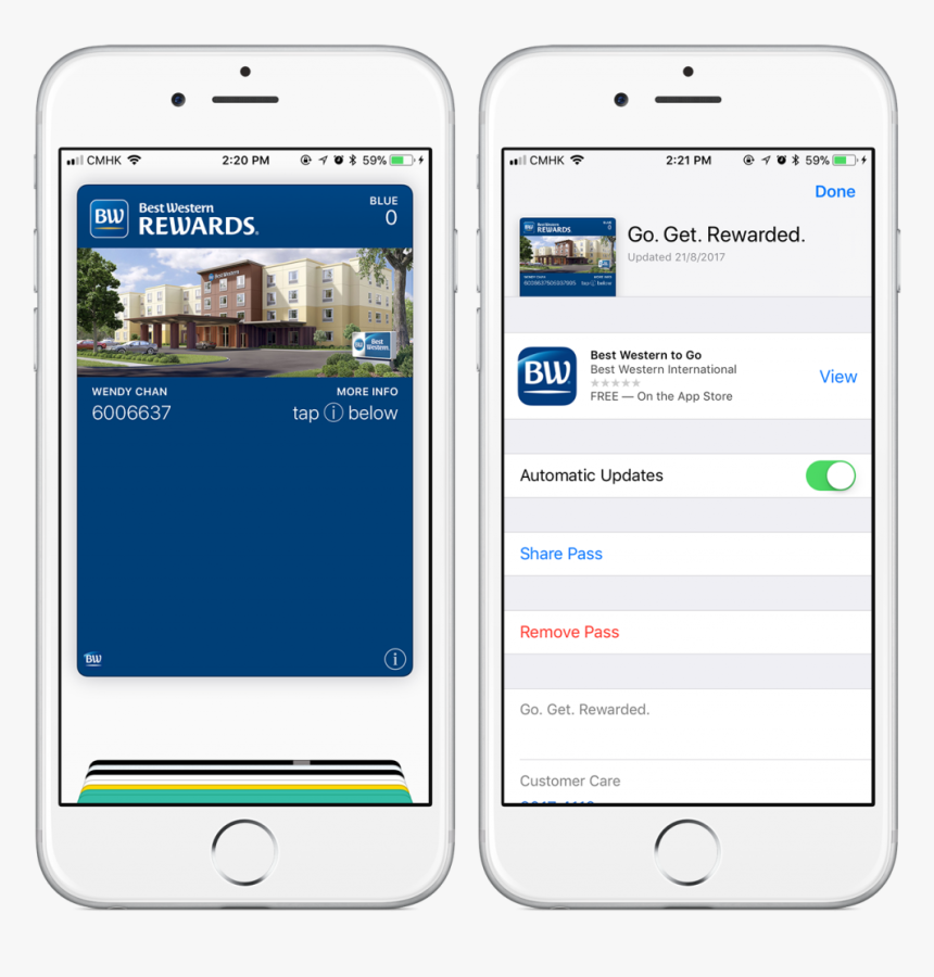 Best Western Apple Wallet Membership Cards Passkit - Iphone, HD Png Download, Free Download