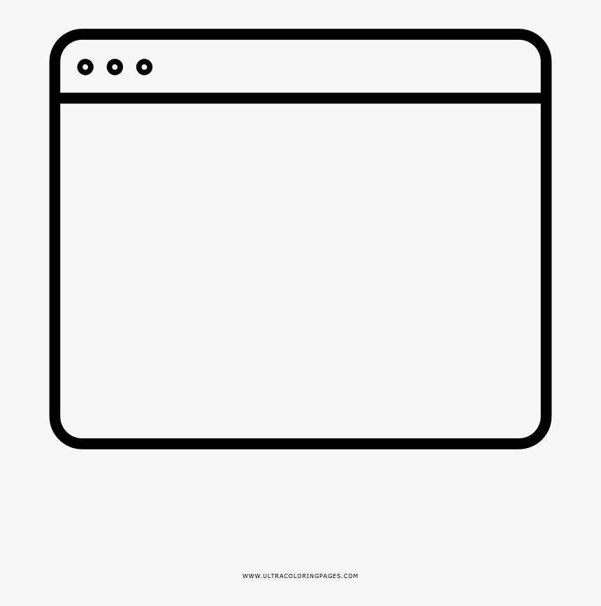 Webpage Coloring Page - Line Art, HD Png Download, Free Download