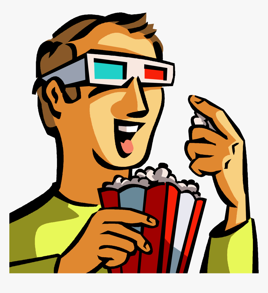 Watching Movie Clipart Gif - Popcorn Clip Art, HD Png Download, Free Download