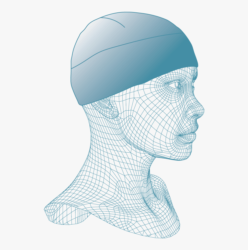 Brain Shroud Helmet Liner Beanie Silhouette - Illustration, HD Png Download, Free Download