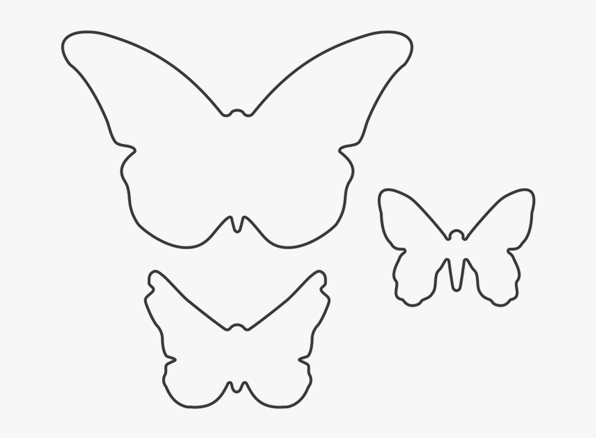 Beautiful Butterflies Die Outline - Brush-footed Butterfly, HD Png Download, Free Download