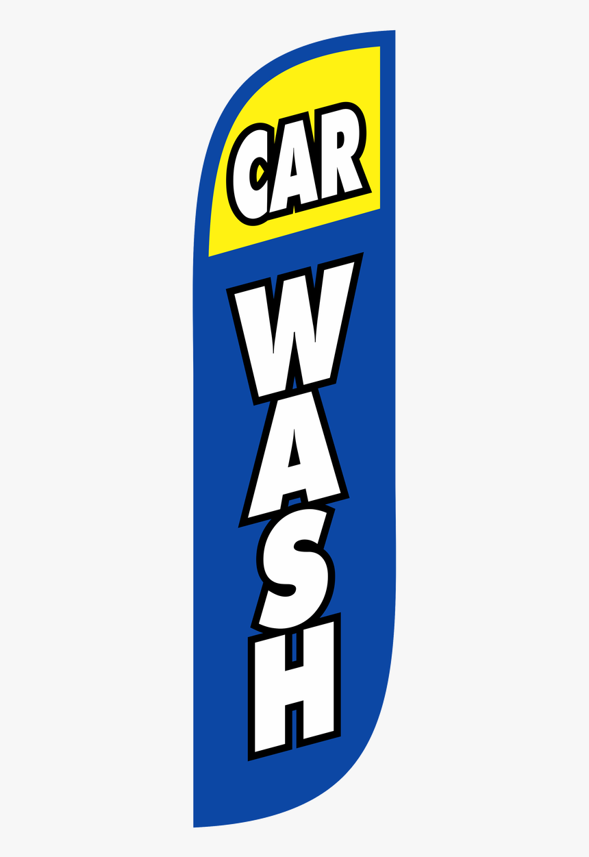 5ft Car Wash Feather Flag Blue & Yellow, HD Png Download, Free Download