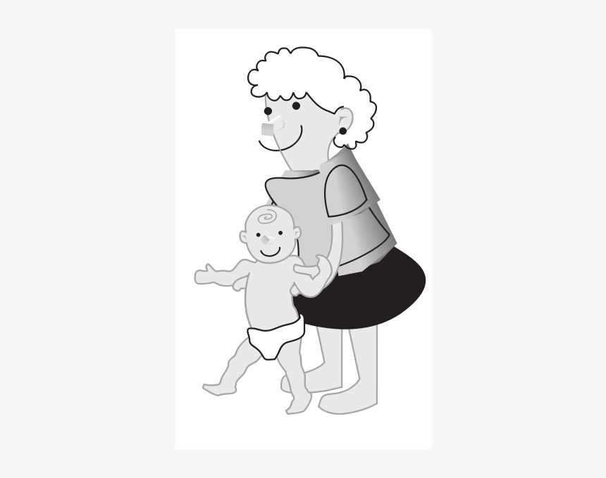 Mother Holding A Baby Vector Image - Vector Graphics, HD Png Download, Free Download
