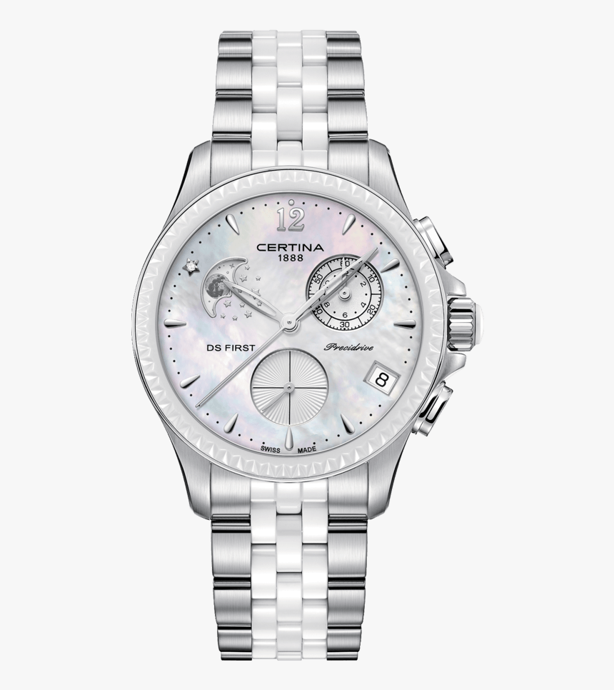 Ds First Lady Chronograph Moon Phase - Certina Ds First Lady Chronograph Moon Phase C030 250.11, HD Png Download, Free Download