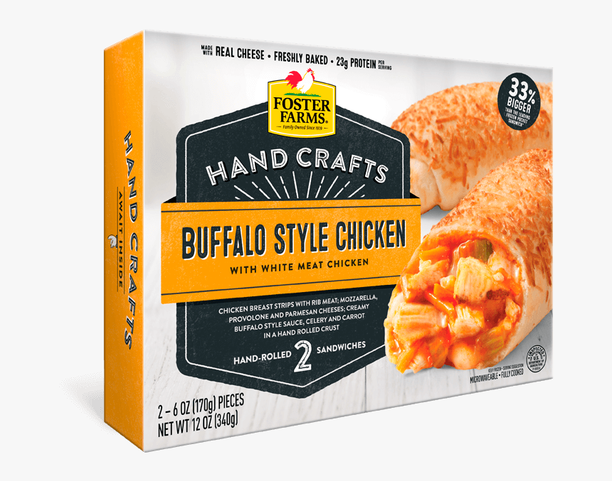 Buffalo Style Chicken Hand Crafts Sandwich - Foster Farms Chicken Garlic, HD Png Download, Free Download