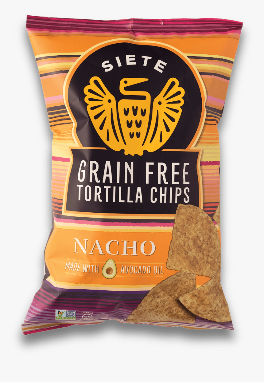 Siete Grain-free Tortilla Chip Nacho - Siete Chips, HD Png Download, Free Download