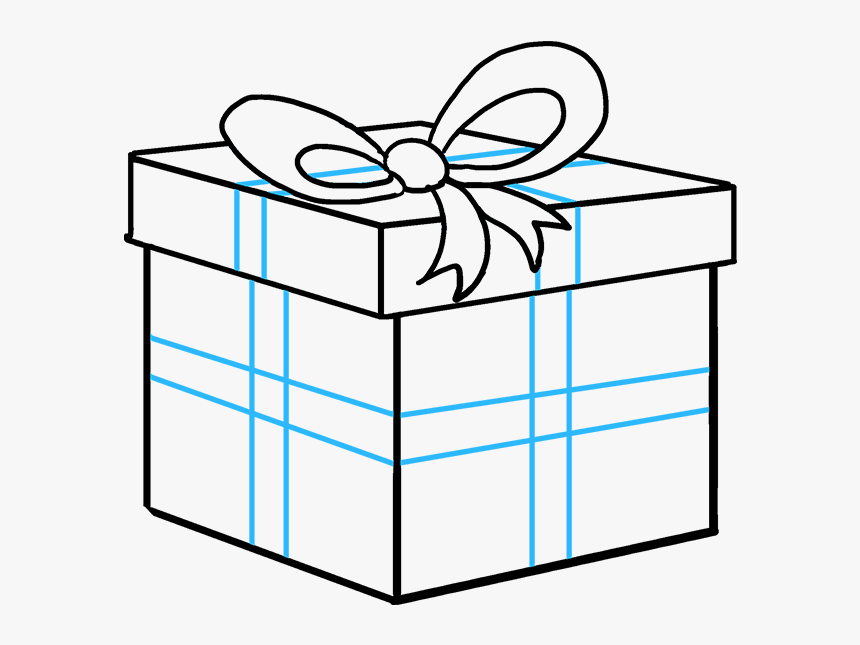 How To Draw Christmas Present - Make A Present Drawing, HD Png Download, Free Download