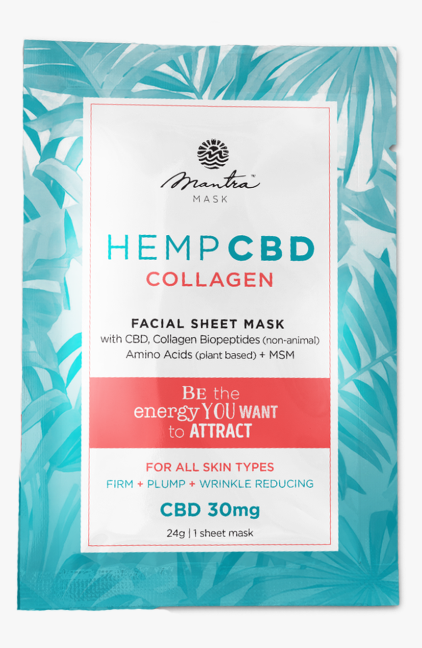 Mantra Mask Hemp Cbd Collagen Facial Sheet Mask - Mask, HD Png Download, Free Download