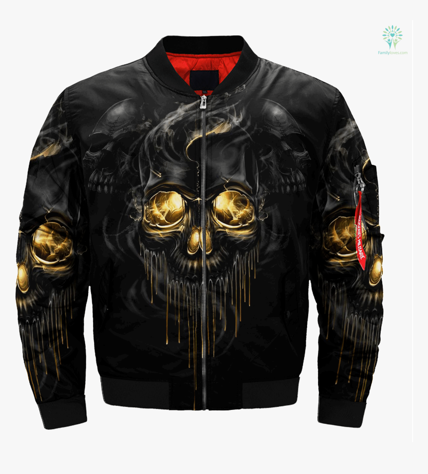 Black And Gold Skull Over Print Jacket %tag Familyloves - Royal Skull Billelis, HD Png Download, Free Download