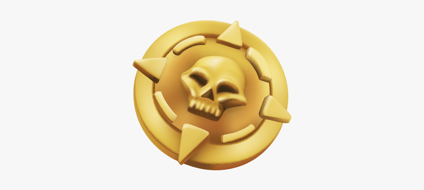 #gold #coin #treasure #skull #pirate #pirates - Emblem, HD Png Download, Free Download