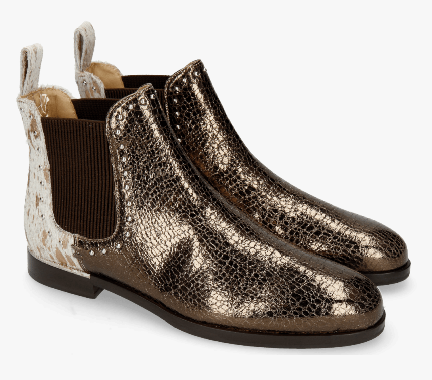 Ankle Boots Susan 37 Cromia Pewter Hairon Jersey Metallic - Chelsea-boots Susan 37, Mehrfarbig, Melvin & Hamilton,, HD Png Download, Free Download