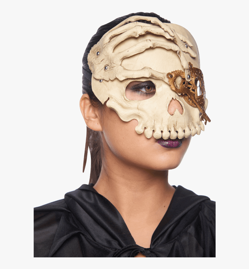 Gold Lock And Key Skull Mask - Mask, HD Png Download, Free Download