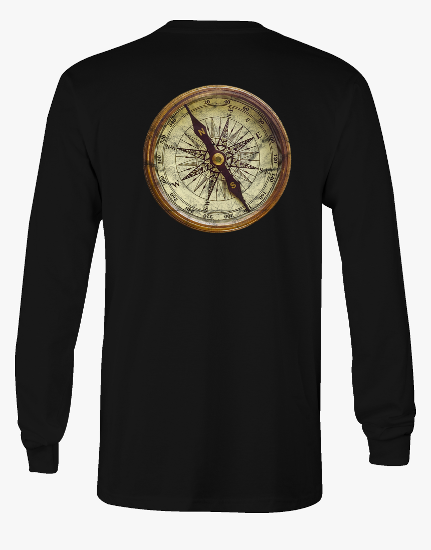 Long Sleeve Tshirt Nautical Sea Compass Shirt For Men - T-shirt, HD Png Download, Free Download