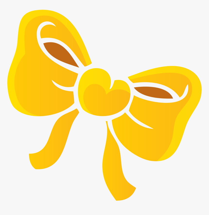 Graphic Free Download Drawing Cartoon - Bow Tie Yellow Drawing, HD Png Download, Free Download