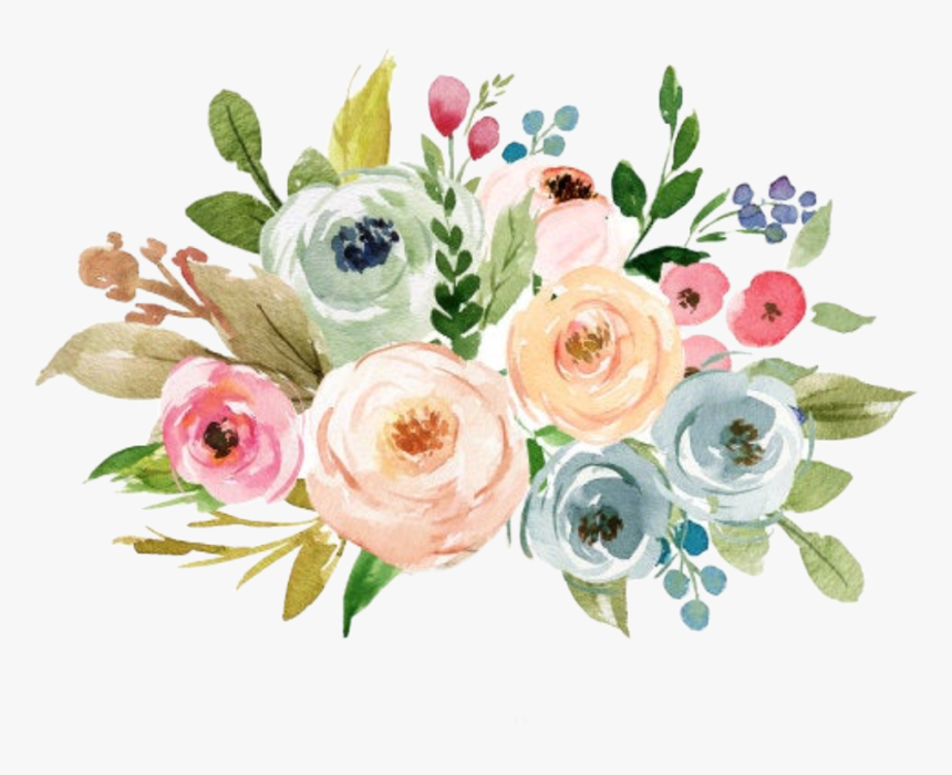 #watercolor #bouquet #flowers #floral #arrangement - Flower Bouquet, HD Png Download, Free Download