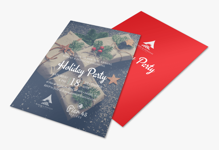 Christmas Holiday Party Flyer Template Preview - Flyer, HD Png Download, Free Download