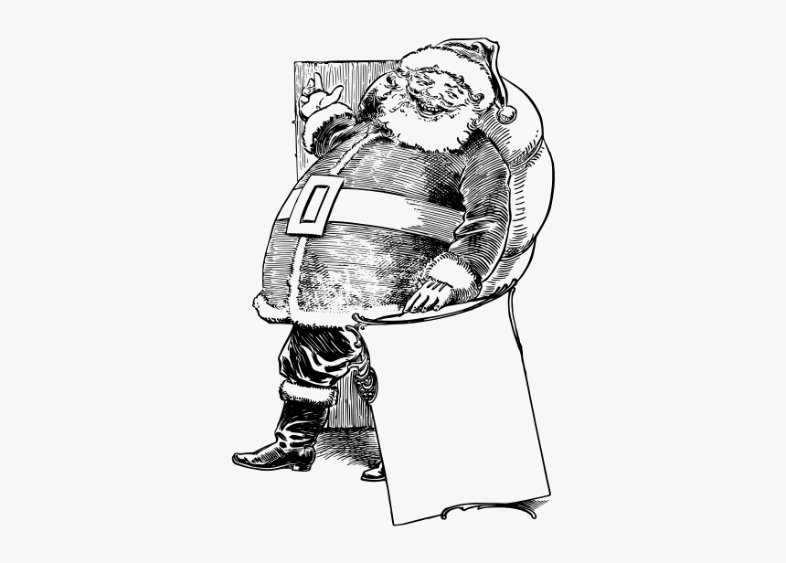 Old Santa With Frame - Illustration, HD Png Download, Free Download