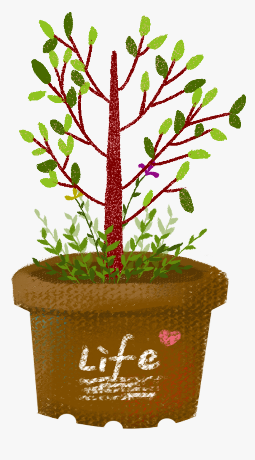 Hand Drawn Wind Cartoon Plant Flowers Trees Png And - Cartoon, Transparent Png, Free Download