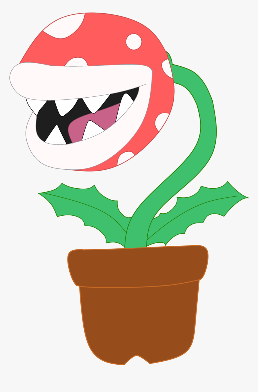 Finished Making A Pic Of The Piranha Plant - Smiling Piranha Plant Cartoon, HD Png Download, Free Download