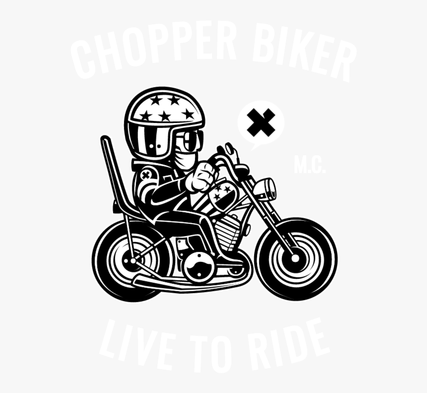 Transparent Motorcycle Chopper Clipart - T-shirt, HD Png Download, Free Download