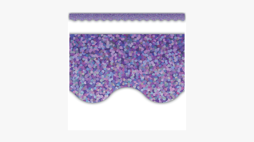 Purple Sparkle Scalloped Border Trim - Aqua And Blue Bulletin Board Border, HD Png Download, Free Download