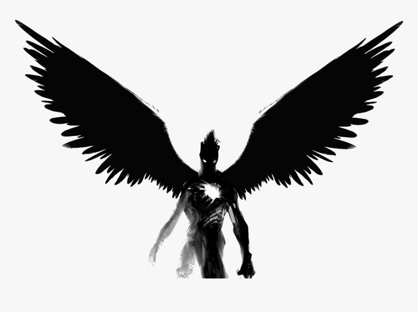 Transparent White Angel Wings Png - Black And White Demon, Png Download, Free Download