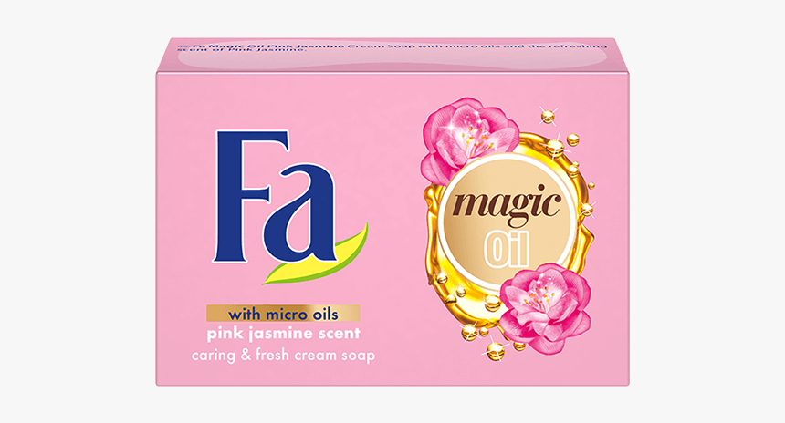 Fa Com Bar Soap Magic Oil Pink Jasmine - Fa Mýdlo Magic Oil Pink Jasmin 90g, HD Png Download, Free Download