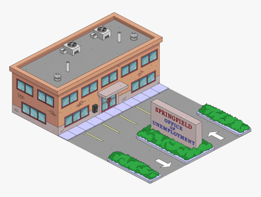 Los Simpson Springfield Edificios, HD Png Download, Free Download