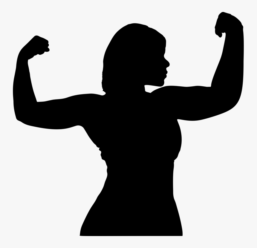 Strong Woman Silhouette SVG