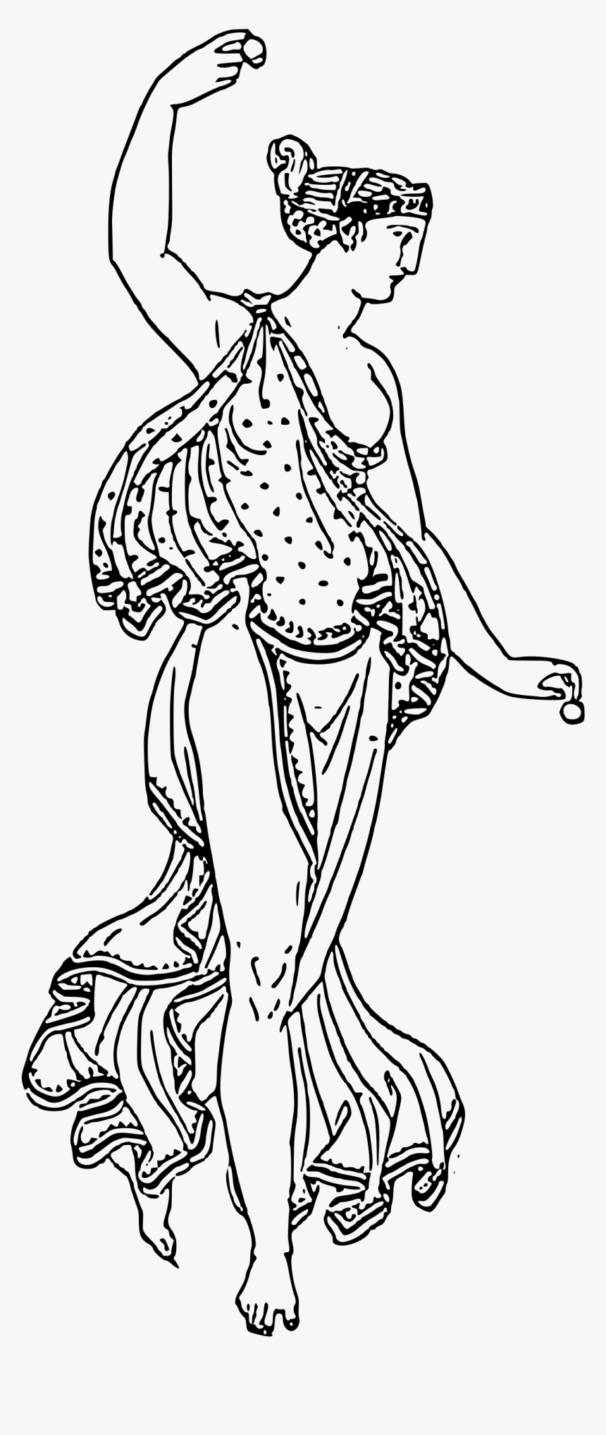 Woman Ancient Greek Dancing, HD Png Download, Free Download