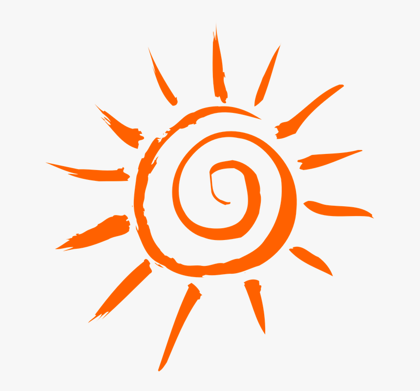 Sun, Orange, Design - Simple Sunshine, HD Png Download, Free Download